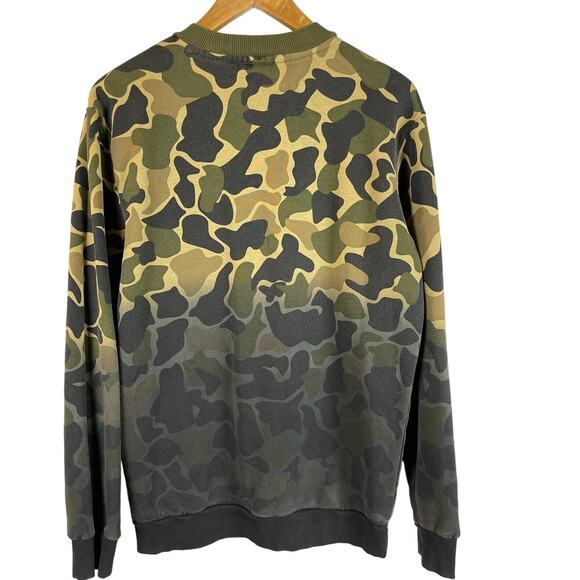 Adidas Originals Camo Camouflage Drip‎ Effect Sweatshirt Trefoil Size Small - Picture 7 of 10
